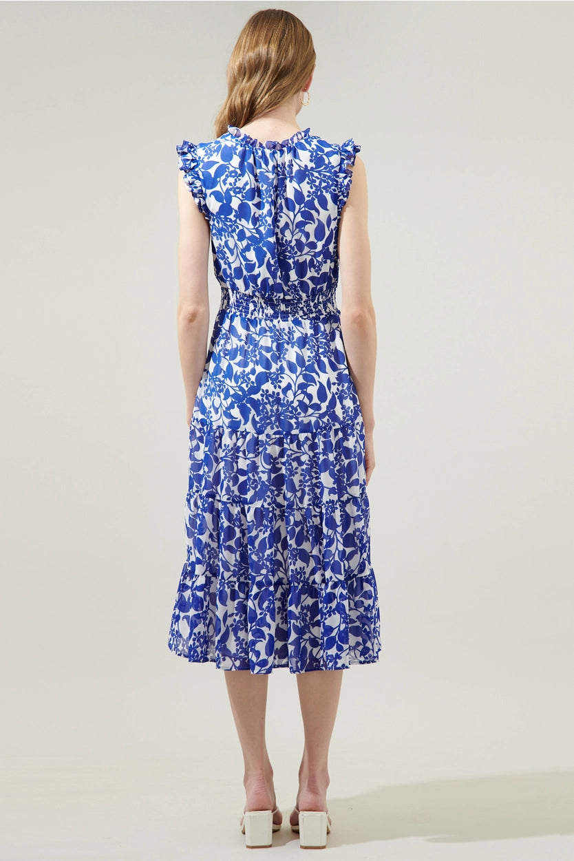 Kian Floral Pisces Midi Dress